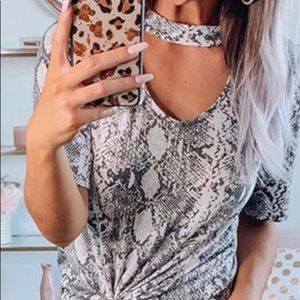Snake Print Tee